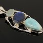 Gemstone Pendant Wire Wrapped Pendant Silver Jewelry Gifts for Her Bohemian Jewelry Default Title