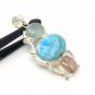 Gemstone Pendant Wire Wrapped Pendant Silver Jewelry Gifts for Her Bohemian Jewelry Default Title