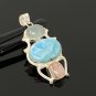 Gemstone Pendant Wire Wrapped Pendant Silver Jewelry Gifts for Her Bohemian Jewelry Default Title