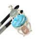 Gemstone Pendant Wire Wrapped Pendant Silver Jewelry Gifts for Her Bohemian Jewelry Default Title