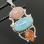 Gemstone Pendant Wire Wrapped Pendant Silver Jewelry Gifts for Her Bohemian Jewelry Default Title