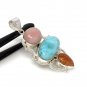 Gemstone Pendant Wire Wrapped Pendant Silver Jewelry Gifts for Her Bohemian Jewelry Default Title