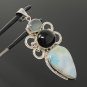 Gemstone Pendant Wire Wrapped Pendant Silver Jewelry Gifts for Her Bohemian Jewelry Default Title