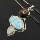 Gemstone Pendant Wire Wrapped Pendant Silver Jewelry Gifts for Her Bohemian Jewelry Default Title