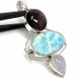 Gemstone Pendant Wire Wrapped Pendant Silver Jewelry Gifts for Her Bohemian Jewelry Default Title