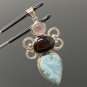 Gemstone Pendant Wire Wrapped Pendant Silver Jewelry Gifts for Her Bohemian Jewelry Default Title