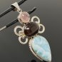 Gemstone Pendant Wire Wrapped Pendant Silver Jewelry Gifts for Her Bohemian Jewelry Default Title