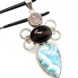 Gemstone Pendant Wire Wrapped Pendant Silver Jewelry Gifts for Her Bohemian Jewelry Default Title