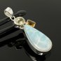 Gemstone Pendant - Larimar;Bohemian Jewelry Larimar Pendant Sterling Silver Jewelry Default Title