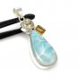Gemstone Pendant - Larimar;Bohemian Jewelry Larimar Pendant Sterling Silver Jewelry Default Title