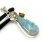 Gemstone Pendant - Larimar;Bohemian Jewelry Larimar Pendant Sterling Silver Jewelry Default Title