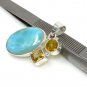 Gemstone Pendant - Larimar;Bohemian Jewelry Larimar Pendant Sterling Silver Jewelry Default Title