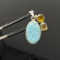 Gemstone Pendant - Larimar;Bohemian Jewelry Larimar Pendant Sterling Silver Jewelry Default Title