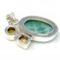 Gemstone Pendant - Larimar;Bohemian Jewelry Larimar Pendant Sterling Silver Jewelry Default Title
