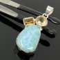 Gemstone Pendant - Larimar;Bohemian Jewelry Larimar Pendant Sterling Silver Jewelry Default Title