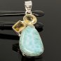 Gemstone Pendant - Larimar;Bohemian Jewelry Larimar Pendant Sterling Silver Jewelry Default Title