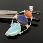Gemstone Pendant Wire Wrapped Pendant Silver Jewelry Gifts for Her Bohemian Jewelry Default Title