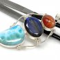 Gemstone Pendant Wire Wrapped Pendant Silver Jewelry Gifts for Her Bohemian Jewelry Default Title