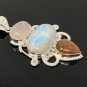 Gemstone Pendant Wire Wrapped Pendant Silver Jewelry Gifts for Her Bohemian Jewelry Default Title