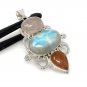 Gemstone Pendant Wire Wrapped Pendant Silver Jewelry Gifts for Her Bohemian Jewelry Default Title