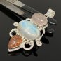 Gemstone Pendant Wire Wrapped Pendant Silver Jewelry Gifts for Her Bohemian Jewelry Default Title
