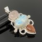 Gemstone Pendant Wire Wrapped Pendant Silver Jewelry Gifts for Her Bohemian Jewelry Default Title