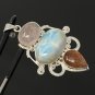 Gemstone Pendant Wire Wrapped Pendant Silver Jewelry Gifts for Her Bohemian Jewelry Default Title
