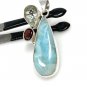 Gemstone Pendant - Larimar;Bohemian Jewelry Larimar Pendant Sterling Silver Jewelry Default Title