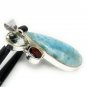 Gemstone Pendant - Larimar;Bohemian Jewelry Larimar Pendant Sterling Silver Jewelry Default Title