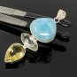 Gemstone Pendant - Larimar;Bohemian Jewelry Larimar Pendant Sterling Silver Jewelry Default Title