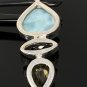 Gemstone Pendant - Larimar;Bohemian Jewelry Larimar Pendant Sterling Silver Jewelry Default Title