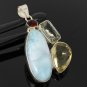 Gemstone Pendant - Larimar;Bohemian Jewelry Larimar Pendant Sterling Silver Jewelry Default Title