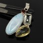 Gemstone Pendant - Larimar;Bohemian Jewelry Larimar Pendant Sterling Silver Jewelry Default Title