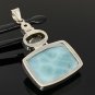 Gemstone Pendant - Larimar;Bohemian Jewelry Larimar Pendant Sterling Silver Jewelry Default Title
