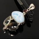 Gemstone Pendant - Larimar;Bohemian Jewelry Larimar Pendant Sterling Silver Jewelry Default Title