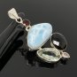 Gemstone Pendant - Larimar;Bohemian Jewelry Larimar Pendant Sterling Silver Jewelry Default Title
