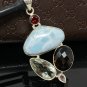Gemstone Pendant - Larimar;Bohemian Jewelry Larimar Pendant Sterling Silver Jewelry Default Title