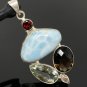 Gemstone Pendant - Larimar;Bohemian Jewelry Larimar Pendant Sterling Silver Jewelry Default Title