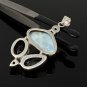 Gemstone Pendant - Larimar;Bohemian Jewelry Larimar Pendant Sterling Silver Jewelry Default Title