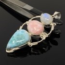 Gemstone Pendant Wire Wrapped Pendant Silver Jewelry Gifts for Her Bohemian Jewelry Default Title