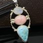 Gemstone Pendant Wire Wrapped Pendant Silver Jewelry Gifts for Her Bohemian Jewelry Default Title