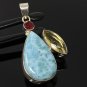 Gemstone Pendant - Larimar;Bohemian Jewelry Larimar Pendant Sterling Silver Jewelry Default Title