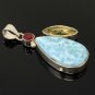 Gemstone Pendant - Larimar;Bohemian Jewelry Larimar Pendant Sterling Silver Jewelry Default Title