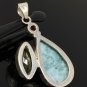Gemstone Pendant - Larimar;Bohemian Jewelry Larimar Pendant Sterling Silver Jewelry Default Title