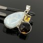 Gemstone Pendant - Larimar;Bohemian Jewelry Larimar Pendant Sterling Silver Jewelry Default Title