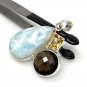 Gemstone Pendant - Larimar;Bohemian Jewelry Larimar Pendant Sterling Silver Jewelry Default Title