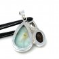 Gemstone Pendant - Larimar;Bohemian Jewelry Larimar Pendant Sterling Silver Jewelry Default Title