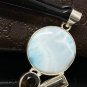 Gemstone Pendant - Larimar;Bohemian Jewelry Larimar Pendant Sterling Silver Jewelry Default Title