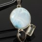 Gemstone Pendant - Larimar;Bohemian Jewelry Larimar Pendant Sterling Silver Jewelry Default Title