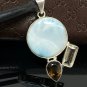 Gemstone Pendant - Larimar;Bohemian Jewelry Larimar Pendant Sterling Silver Jewelry Default Title